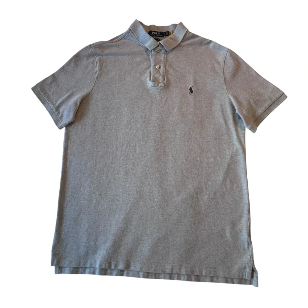 Polo Ralph Lauren Mens Classic Fit Short Sleeve Polo Shirt Tan Brown Large